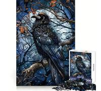 Rompecabezas Cuervo a la luz de la Luna de 1000 Piezas para Adolescentes Juguete para desarrollar la lógica, Relajante y Divertido Corte preciso Regalo artístico (38x52cm)
