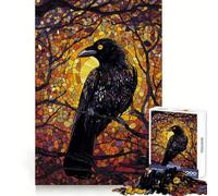 Rompecabezas Cuervo en Otoño para Adolescentes 1000 Piezas Lógica Clara Juguete Lento Disfruta Corte Sorpresa de Cumpleaños (50x75cm)