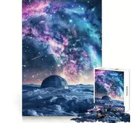 Rompecabezas Cúpula Nevada bajo Las Estrellas de 1000 Piezas para Adultos Juguete de Juego Mental, diversión Tranquila, Piezas de colección de Arte de Corte preciso (38x26cm)