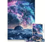 Rompecabezas Cúpula Nevada bajo Las Estrellas para Adultos, 1000 Piezas Fortalece la Memoria, Alivia la ansiedad, Borde Liso, cálida Sorpresa (50x75cm)