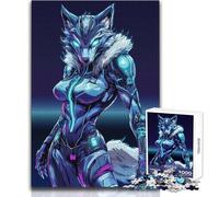 Rompecabezas Cyberpunk Wolf Girl de 1000 Piezas para Adultos, Actividad cognitiva de Aprendizaje lúdico, sorpresas alegres, tamaño 50x75cm