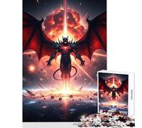 Rompecabezas de 1000 alas de Diablo Juguete Explosivo decoración de Pared Regalo de cumpleaños Juego de ingenio con Piezas aleatorias Que se entrelazan por Completo tamaño 50x75cm