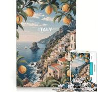 Rompecabezas de 1000 Amalfi Coast | 38x52cm Análisis y lógica Ayudan a ejercitar el cerebro Regalos únicos para cumpleaños y Navidad.