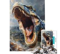 Rompecabezas de 1000 Dinosaurios prehistóricos Ayuda a ejercitar el Cerebro Actividades Familiares Juego práctico para Mayores de 14 años Juego de Rompecabezas Incluido (50x75cm)
