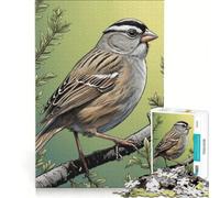 Rompecabezas de 1000 gorriones de Corona Blanca Juegos relajantes reducción del estrés Regalos para Amigos y Familiares 38x26cm