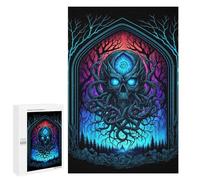 Rompecabezas de 1000 PCS para adolescentes Calavera del bosque Enchanted Artwork Puzzles para adolescentes: Juegos de Relajación, Regalos divertidos y humorísticos para reducir el estrés 1000 PCS