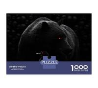 Rompecabezas De 1000 Piezas A Bear and A Crow Rompecabezas para Adultos Juego De Ingenio Carrera De Velocidad De Manos Cumpleaños Y Navidad 38x26cm/1000pcs