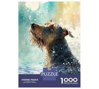 Rompecabezas De 1000 Piezas A Dog Enjoys The Bath Rompecabezas para Adultos Juego De Ingenio Análisis Y Lógica Cumpleaños 38x26cm/1000pcs