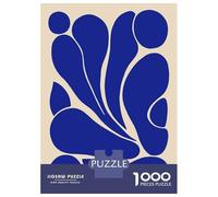 Rompecabezas De 1000 Piezas - Abstract Blue Floral Design Rompecabezas para Adolescentes Juego Familiar Análisis Y Lógica Trato como Regalos para Toda La Familia 38x26cm/1000pcs