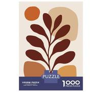 Rompecabezas De 1000 Piezas - Abstract Botanical Art Print Rompecabezas para Adolescentes Juego Familiar Análisis Y Lógica Trato como Regalos para Toda La Familia 38x26cm/1000pcs