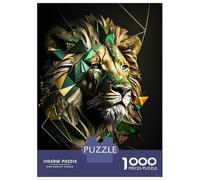 Rompecabezas De 1000 Piezas - Abstract Gold Green Lion Rompecabezas Juego De Ingenio Decoración De Pared Oferta como Regalos para Toda La Familia 38x26cm/1000pcs