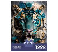 Rompecabezas De 1000 Piezas Abstract Tiger Kintsugi Rompecabezas para Adultos Juego De Ingenio Carrera De Velocidad De Manos Cumpleaños Y Navidad 70x50cm/1000pcs