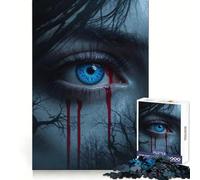 Rompecabezas de 1000 Piezas Adolescentes de Ojos Azules Misteriosos para ejercitar la Mente Juguete Divertido y Relajante Arte para armar Artículo Coleccionable (38x52cm)