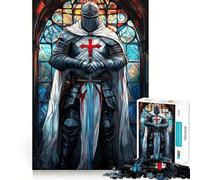 Rompecabezas de 1000 Piezas Adolescentes en vigilia de los Caballeros Templarios para Mejorar la Memoria, Relajarse y armar 50x75cm