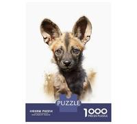 Rompecabezas De 1000 Piezas African Wild Dog Rompecabezas para Adultos Juego Práctico Una Obra De Arte Cumpleaños Y Navidad 38x26cm/1000pcs