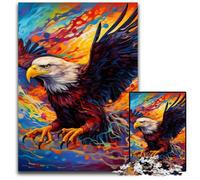 Rompecabezas de 1000 Piezas, águila Colorida, desafiante, Actividad Familiar Divertida, desafío Mental, Adolescentes, 50x75cm/19,68x29,52 Pulgadas