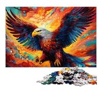Rompecabezas de 1000 Piezas, águila Colorida, desafiante, Actividad Familiar Divertida, desafío Mental, Adolescentes, 50x75cm/19,68x29,52 Pulgadas