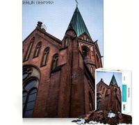 Rompecabezas de 1000 Piezas Aguja de la Iglesia de Berlín,Corte Suave,Juego cognitivo,Regalo para Momentos de Juego relajantes,Regalo de cumpleaños (38x52cm)
