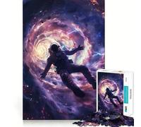Rompecabezas de 1000 Piezas Agujero Negro,Astronauta,Arte de Encaje, Actividad de Juego Inteligente,Juego Divertido para Tiempo Libre,Regalo de Cumpleaños 38x52cm