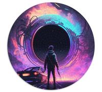 Rompecabezas de 1000 Piezas Agujero Negro del Universo, Redondo, 1000 Piezas, para Adultos, Juego Interactivo Familiar, desafío Mental, Juguete Educativo (67,5x67,5cm)
