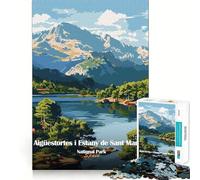 Rompecabezas de 1000 Piezas Aigüestortes I Estany De Sant Maurici Arte de Corte preciso Juego Que estimula el Cerebro Tiempo de Ocio Divertido Decoración de Navidad Regalo (38x52cm)