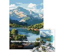 Rompecabezas de 1000 Piezas Aigüestortes I Estany De Sant Maurici Rompecabezas para Adultos Carrera de Velocidad Manual Difícil y desafiante 50x75cm