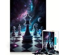 Rompecabezas de 1000 Piezas Ajedrez Reina del Universo Arte de Corte Exacto Juego Creativo para ejercitar la Mente Tiempo de Juego Tranquilo Regalo de cumpleaños para Aficionados (38x26cm)
