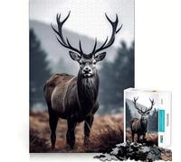 Rompecabezas de 1000 Piezas Alce de Las Montañas Rocosas para Adolescentes, Ideal para estimular la Memoria, calmar la evasión y armar una cálida Sorpresa (50x75cm)