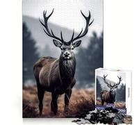 Rompecabezas de 1000 Piezas Alce de Las Montañas Rocosas para Adolescentes, Ideal para estimular la Memoria, calmar la evasión y armar una cálida Sorpresa (50x75cm)