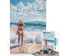 Rompecabezas de 1000 Piezas Alegría Junto al mar para Adolescentes para estimular la Memoria, Relajarse y Disfrutar del Momento Bordes precisos ¡Un Regalo increíble! 38x26cm
