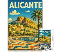 Rompecabezas de 1000 Piezas Alicante, póster de Viaje, Juguete, Juego Intelectual, Aprendizaje, Educativo, Regalo de Amigo Secreto, tamaño 38x52cm
