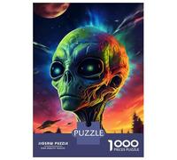Rompecabezas De 1000 Piezas - Alien Head Side View Rompecabezas para Adultos Juego De Ingenio Desafío Difícil Oferta como Regalos para Toda La Familia 52x38cm/1000pcs