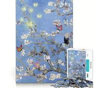 Rompecabezas de 1000 Piezas Almendro Flor Mariposa para Adolescentes,Juego de Entrenamiento cognitivo,Ajuste, Compacto y Divertido para Jugar en Familia (38x26cm)
