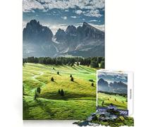 Rompecabezas de 1000 Piezas Alpe Di Siusi al Amanecer para Adolescentes Ideal para Relajarse y divertirse Fiestas (38x26cm)