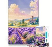 Rompecabezas de 1000 Piezas Amanecer en la Provenza para Adultos Juguete Intelectual para Relajarse y divertirse Pieza de Arte 50x75cm