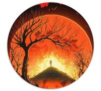 Rompecabezas de 1000 Piezas Amanecer Rojo, Rompecabezas Redondo de 1000 Piezas, Juego Interactivo Familiar, Apto para Mayores de 14 años, 1000 Piezas (67,5x67,5cm)
