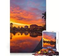 Rompecabezas de 1000 Piezas Amanecer sobre el Estanque del Campus para Adolescentes Ideal para Relajarse y desconectar Obra de Arte 38x26cm
