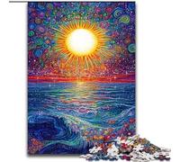 Rompecabezas de 1000 Piezas Amanecer sobre el Océano para Adultos Un Juego desafiante, Toda la Familia (26x38cm)
