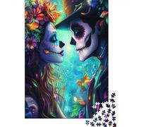 Rompecabezas de 1000 Piezas Amantes de los Esqueletos para Adultos y Adolescentes. Rompecabezas sostenible de Papel | Juegos de 1000 Piezas (38 x 26 cm)