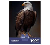 Rompecabezas De 1000 Piezas American Bald Eagle Rompecabezas para Adultos Juego Familiar Mejora La Memoria Oferta como Regalo para Toda La Familia 52x38cm/1000pcs
