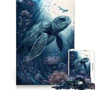 Rompecabezas de 1000 Piezas Amigo Imaginario de la Tortuga para Adultos Ideal para ejercitar la Mente, Relajarse y Disfrutar de la Comodidad Bordes Uniformes Un Bonito Regalo (38x26cm)