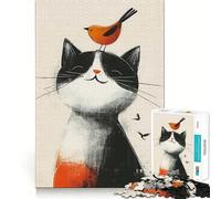 Rompecabezas de 1000 Piezas Amistad Animal para Adultos Juego para ejercitar la Mente Corte láser para un Ajuste Actividad gratificante para días lluviosos (38x52cm)