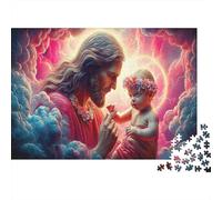 Rompecabezas de 1000 Piezas Amor de Ángel Papel para Adultos Puzzle Educativo Emocional Cartón Grueso Relajante Decoración Pared Regalo 38x26cm/1000pcs