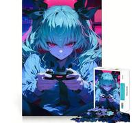 Rompecabezas de 1000 Piezas Anchovy Anime Gamer Girl para Adultos Juego Que estimula la Mente Superficie Lisa y sin Rebabas Un pasatiempo Fascinante para los Momentos de Ocio (38x26cm)