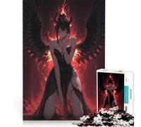 Rompecabezas de 1000 Piezas: Ángel caído con alas de Fuego, Juego Educativo, Actividades Divertidas para Hacer en casa, Regalo de cumpleaños, Regalos de Viaje 38x52cm