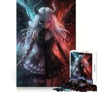 Rompecabezas de 1000 Piezas Angel ﹨u Demon Girl para Adolescentes Actividad de Ocio Que estimula el Pensamiento Claro Encaje Firme Regalo Ideal (38x52cm)