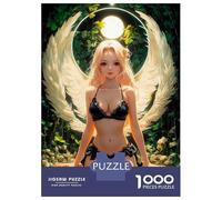 Rompecabezas De 1000 Piezas Angel with White Wings Rompecabezas para Adultos Juego De Ingenio Difícil Difícil Único Cumpleaños Y Regalos 52x38cm/1000pcs
