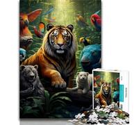 Rompecabezas de 1000 Piezas Animal World para Adolescentes, Juego Familiar para aliviar el estrés, desafío difícil, colección de Artistas, Bellas Artes (50x75cm)