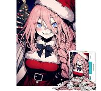 Rompecabezas de 1000 Piezas - Anime Christmas Girl Juguetes educativos Juego Imposible Vacaciones en casa Matar el Tiempo Regalos de cumpleaños (Tamaño 75x50cm)