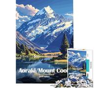 Rompecabezas de 1000 Piezas Aoraki/Mount Cook Nueva Zelanda Rompecabezas para Adultos Juego de ingenio Ideal para Pasar el rato en casa Durante Las Vacaciones cumpleaños(50x75cm)